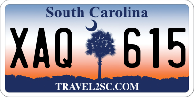 SC license plate XAQ615