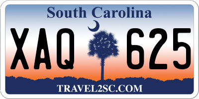 SC license plate XAQ625