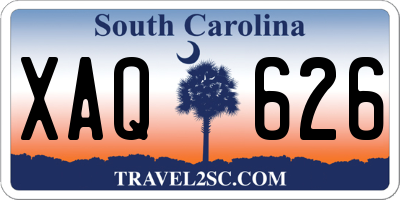 SC license plate XAQ626