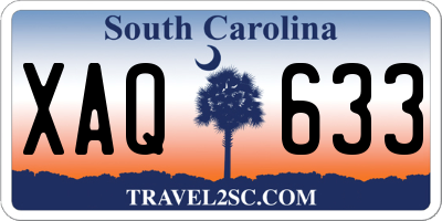 SC license plate XAQ633