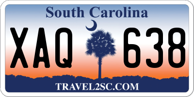 SC license plate XAQ638