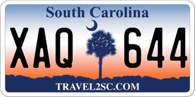 SC license plate XAQ644