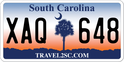 SC license plate XAQ648