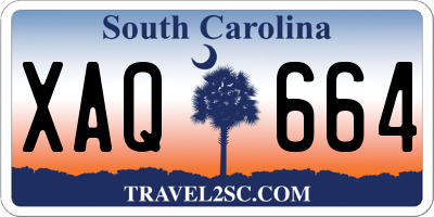 SC license plate XAQ664