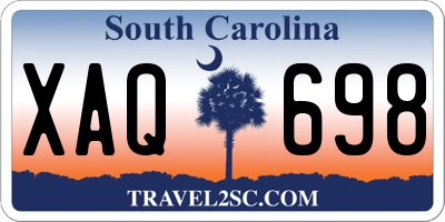 SC license plate XAQ698