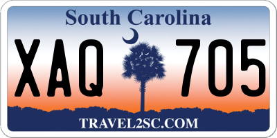 SC license plate XAQ705