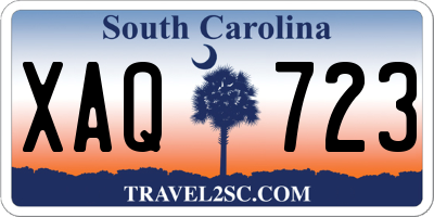 SC license plate XAQ723