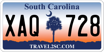 SC license plate XAQ728