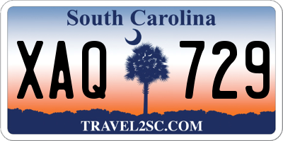 SC license plate XAQ729