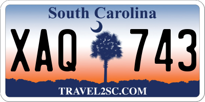 SC license plate XAQ743
