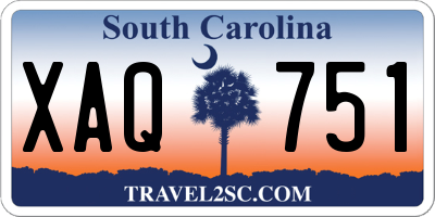 SC license plate XAQ751