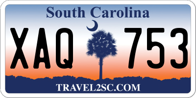 SC license plate XAQ753