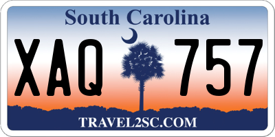 SC license plate XAQ757