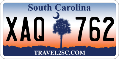 SC license plate XAQ762
