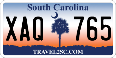 SC license plate XAQ765