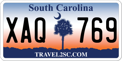 SC license plate XAQ769
