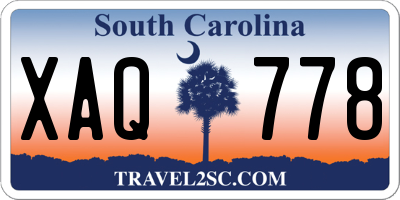 SC license plate XAQ778