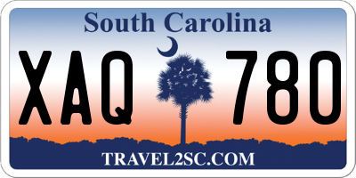 SC license plate XAQ780