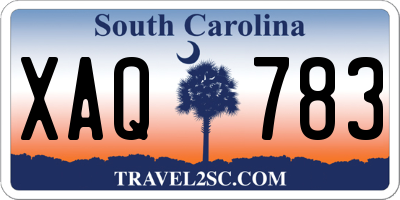 SC license plate XAQ783