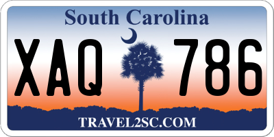 SC license plate XAQ786