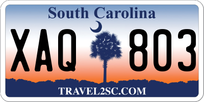 SC license plate XAQ803