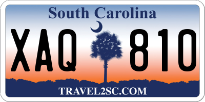 SC license plate XAQ810