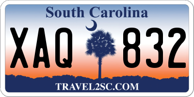 SC license plate XAQ832