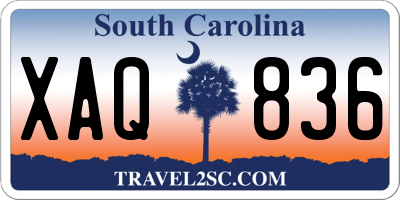 SC license plate XAQ836