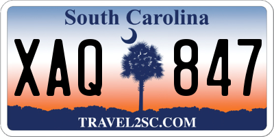 SC license plate XAQ847