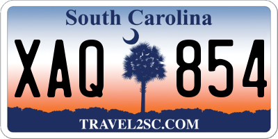 SC license plate XAQ854