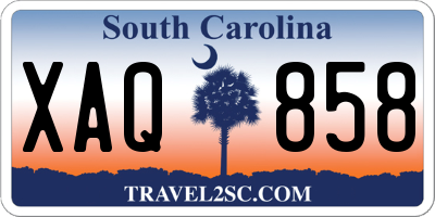 SC license plate XAQ858