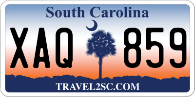 SC license plate XAQ859