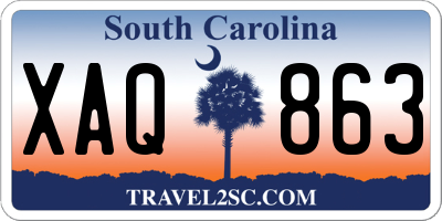 SC license plate XAQ863