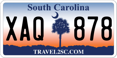 SC license plate XAQ878