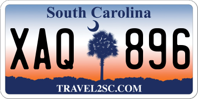 SC license plate XAQ896