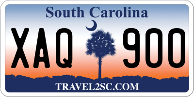 SC license plate XAQ900