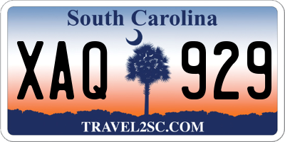 SC license plate XAQ929