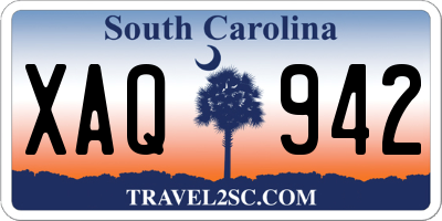 SC license plate XAQ942