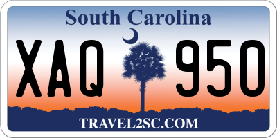 SC license plate XAQ950