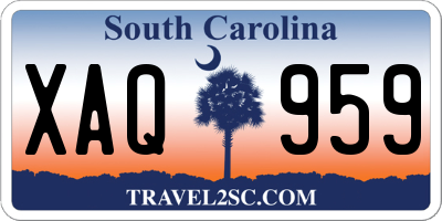 SC license plate XAQ959