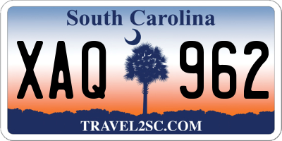 SC license plate XAQ962