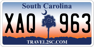 SC license plate XAQ963