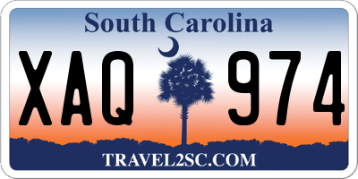 SC license plate XAQ974
