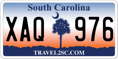 SC license plate XAQ976