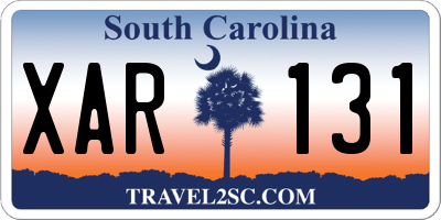 SC license plate XAR131