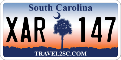 SC license plate XAR147