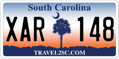 SC license plate XAR148