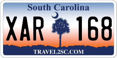 SC license plate XAR168