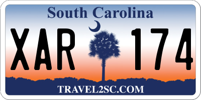 SC license plate XAR174