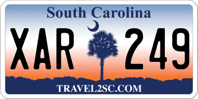 SC license plate XAR249